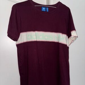 Adidas Maroon T-Shirt with Logo